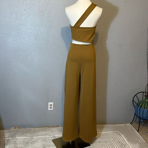 House of Harlow X revolve toffee Fabien women’s wide leg jumpsuit size L - Picture 8 of 15